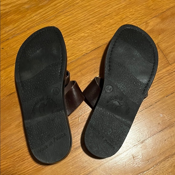 Jerusalem Men's Brown Leather Sandals 44 - Picture 4 of 4